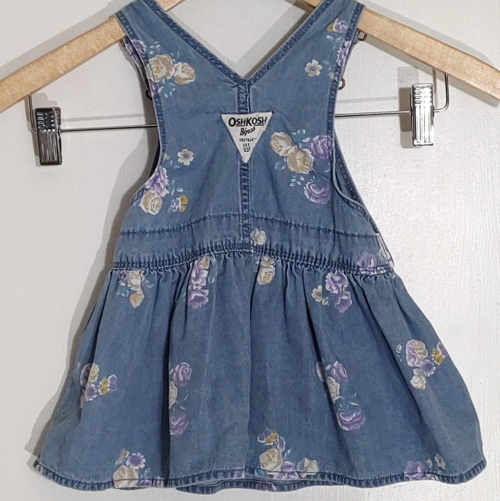OshKosh B'gosh Blue Floral Kids Denim Dress